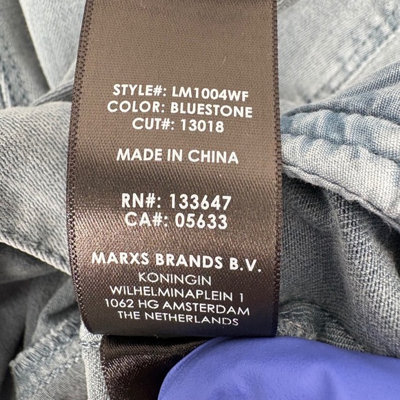 Liverpool Denim Jacket Bluestone Light Wash Button Front Women Long Sleeve Large - Picture 15 of 16